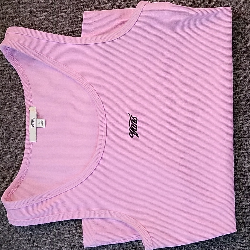 Vans together forever tank in pink size L